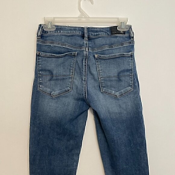 AMERICAN EAGLE Super Stretch Hi-Rise Jegging Medium Wash High Waisted 4S 4 SHORT - Picture 11 of 14